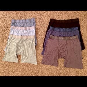 6 Pair David Archy Long Boxer Briefs
